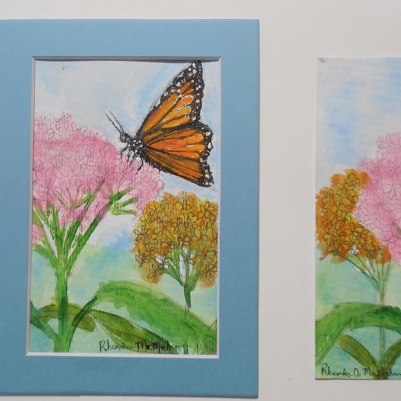 Monarch Butterfly Original Watercolor Painting Monarch - Picture 3 of 5